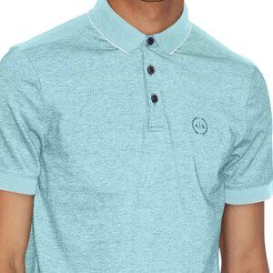 ARMANI EXCHANGE Men's Accent 'Circle Logo' Polo Shirt, Size: LARGE, BRAND NEW!